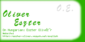 oliver eszter business card